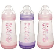 MAM - Girls' 8-oz. Bottles, 3-Pack, BPA Free