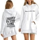 thumbnail image 1 of WILLBEST Vestidos Sudadera Con Capucha Informal Con Letras Estampadas Para Mujer, 1 of 3