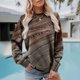 thumbnail image 2 of Gibobby Sudadera oversize mujer Sudadera para mujer linda camisa de otoño con cuello redondo(Marrón,G), 2 of 5