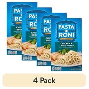 (4 pack) Pasta Roni Chicken & Broccoli Linguine, 4.7 oz Box