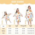 thumbnail image 4 of FORMRS Wearable Blanket Hoodie with Sleeves for Kids Cozy Flannel Sweatshirt, Colorful Retro Floral, 4 of 7
