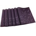 thumbnail image 2 of Gugrida Sets de Table en PVC, Ensemble de 6, Sets de Table Lavables en PVC, Isolation Thermique, Couleur Naturelle (6 Pcs, Feuilles Violettes), 2 of 7