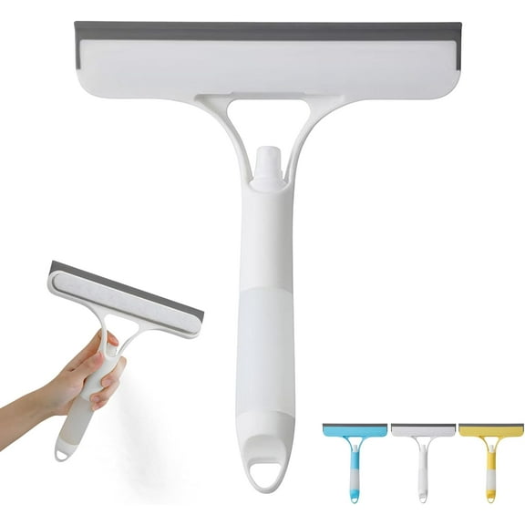 3 in 1 Window Cleaning Scraper, 3 in 1 Spray Squeegee for Window Cleaning, 2025 New with Brush and Built-in Spray Bottleall-Purpose Shower Glass, Mirrors, Car, Home Window Cleaner Tool (A)