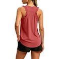 thumbnail image 3 of XIAONU Ruffle Racerback Tank Top for Women Sleeveless Athletic Workout Active Top, 3 of 7