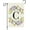 C, variant on Monogram Letter B Garden Flag 12.5x18 Double Sided Burlap Floral Family Last Name Small Yard Outdoor Decoration