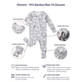 thumbnail image 3 of ATAIKU 3-24M Newborn Baby Zipper Footless Pajamas Bamboo Long Sleeve Footed Sleepers Sleep 'N Play for Infant Toddler Boys - Goose, 3 of 6