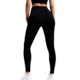 thumbnail image 6 of 4-Pack Women's High-Waisted Leggings with Pockets - Soft Yoga Pants for Workout & Everyday Wear | Medium Stretch, Ideal for Fall & Winter | Available in Black, Grey, Purple, Burgundy - Stylish & Comf, 6 of 7