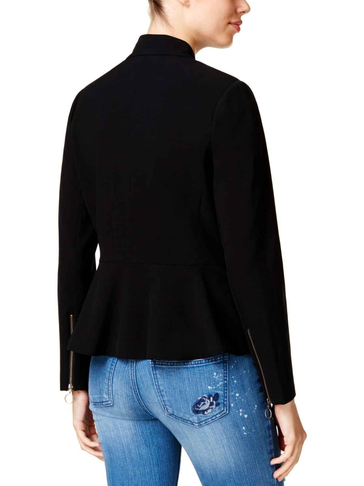 XOXO Womens Quilted Peplum Jacket