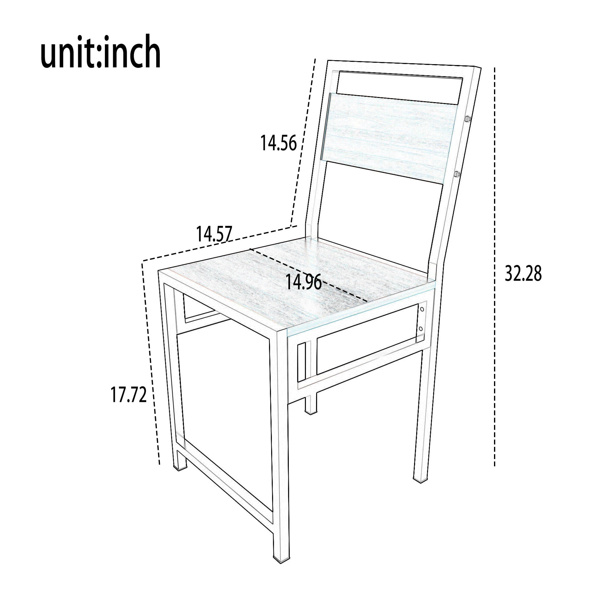 GARITIN 3 Piece Dining Table Set with 2 Chairs, Small Square Kitchen Table with Storage Rack for Small Space Apartment, Walnut