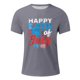thumbnail image 5 of Tops para hombre, blusas y camisas de cuello redondo y manga corta para hombre, tops casuales de cuello redondo y manga corta con estampados especiales para hombre., 5 of 5