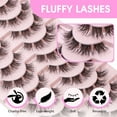 thumbnail image 3 of False Eyelashes Natural Look 10 Pairs Reusable Adhesive Eyelashes,A27, 3 of 5