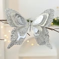 thumbnail image 5 of Yhmxh Christmas Tree Butterfly Ornaments Large Butterfly Clip Christmas Tree Decor Glitter Butterflies Xmas Butterflies Wall Hanging Decor with Clips for Christmas Tree Wreath, 5 of 7