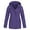 Purple, variant on Ogiraw Winter Coats for Women Womens Autumn Winter Solid Color Hooded Pockets Watertight Windproof Jacket Trench Coats for Women Purple