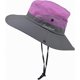 thumbnail image 2 of Women's Ponytail Safari Sun Hat Mesh Wide Brim UV Protection Outdoor Bucket Hat Foldable Beach Summer Fishing Hat, 2 of 4