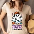 thumbnail image 4 of You Can’t Scare Me I Have Kids T-Shirt | Funny Unisex Spooky Outfit, Azalea, Size S, 4 of 6