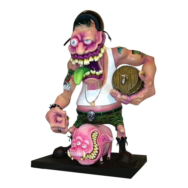 Inteprter Estatua de monstruo enojado, adorno de resina de monstruo de boca grande de terror para decoración de Halloween Kits de decoración para fiestas Numero 3 Inteprter HA043104-04