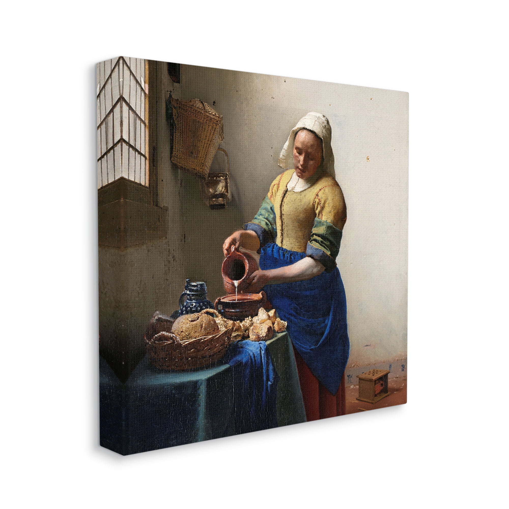 Stupell Industries The Kitchen Maid Johannes Vermeer Classical Painting Painting Gallery Wrapped Canvas Print Wall Art, Design by one1000paintings