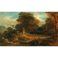 thumbnail image 2 of Friedrich von Amerling 24x16 Gold Ornate Framed and Double Matted Museum Art Print Titled - Ideal Landscape, 2 of 4