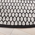 thumbnail image 3 of SAFAVIEH Montauk Crystal Geometric Cotton Area Rug, Black/Ivory, 6' x 6' Round, 3 of 8