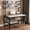 White, variant on Aquzee Home Office Desk with Shelves, 47" Gaming Desk with Hutch and Storage, White Computer Desk Study Table for Bedroom Space Saving with 3 Tier Shelves