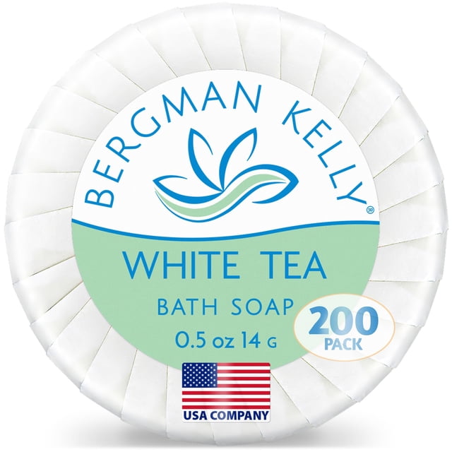 Jabón en barra de té blanco BERGMAN KELLY, 15 ml, 200 unidades, tamaño viaje