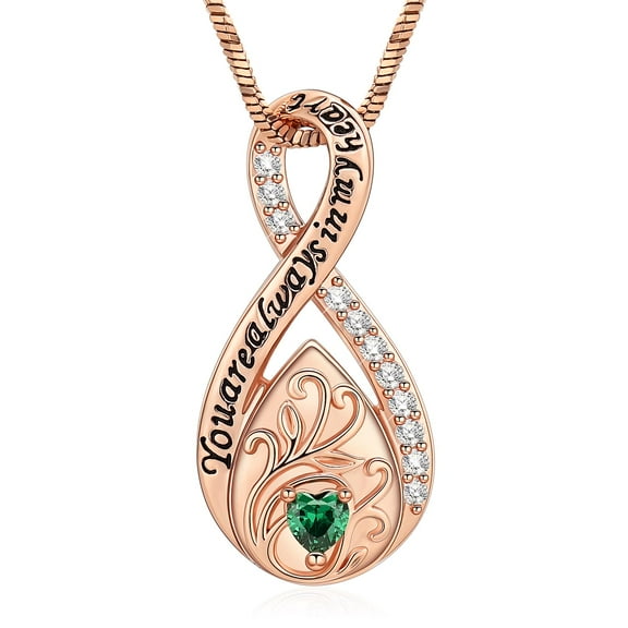 Crystal Infinity Urn Necklace for Ashes for Men Women Birthstone Cremation Necklaces Memorial Ashes Keepsake Keepsake Jewelry Pendant for Women with Filling Tool