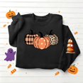 thumbnail image 6 of TKLPEHG Womans Thanksgiving Sweatshirts Plaid Polka Dots Pumpkin Graphic Sweatshirt Fall Fashion Crew Neck Holiday Tops Long Sleeve Casual Pullover (Black,S), 6 of 6