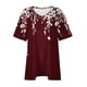 thumbnail image 4 of Camiseta de Manga Corta de Cuello en V Sólido Casual, Camisetas de Manga Corta para las Mujeres, 4 of 4
