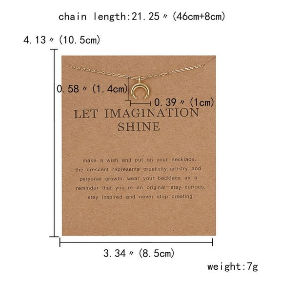 Wioihee Paper Card Snowflake Happy Alloy Necklace Pendant Clavicle Chain