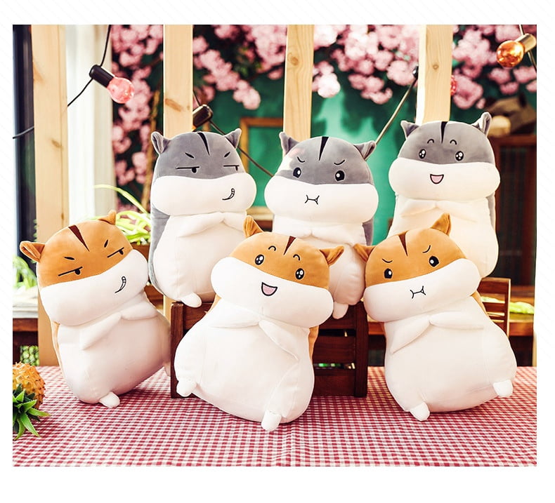 Plush Hamster Stuffed Animal Pillow Soft Cute Plush Toy Gift Decor Cozy Cushion