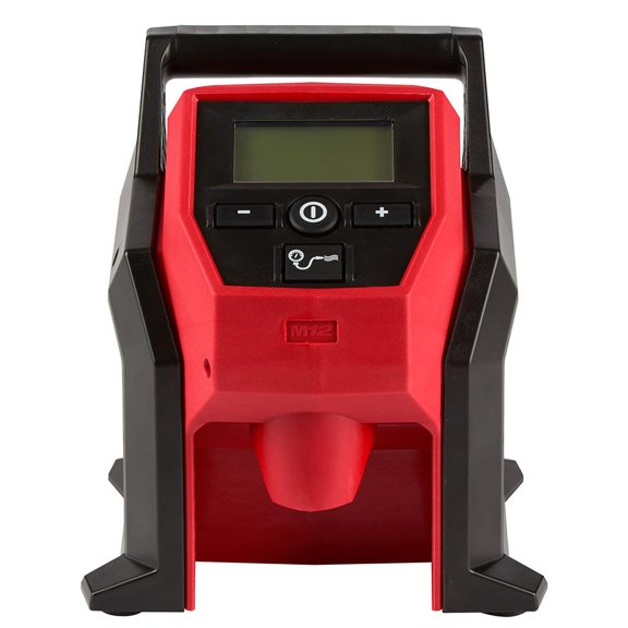 Open Box Milwaukee M12 Compact Inflator – Cordless Tire Inflator with TrueFill Auto Shut-Off, 120 PSI, LCD Display, Brass Chuck, Fast Inflation 2475-20 (Bare Tool)