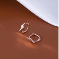 thumbnail image 4 of Solid 925 Sterling Silver Lightning Bolt Hoop Earrings for Women Teens Lightning Hoop Earrings Cartilage Huggie Earrings, 4 of 11