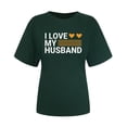 thumbnail image 5 of Lilgiuy Heart Valentines Day Shirt for Women's I LOVE MY HUSBAND Letter Print Graphic Tees Short Sleeve Tops Casual Summer T Shirt for Sport Exercise, 5 of 5