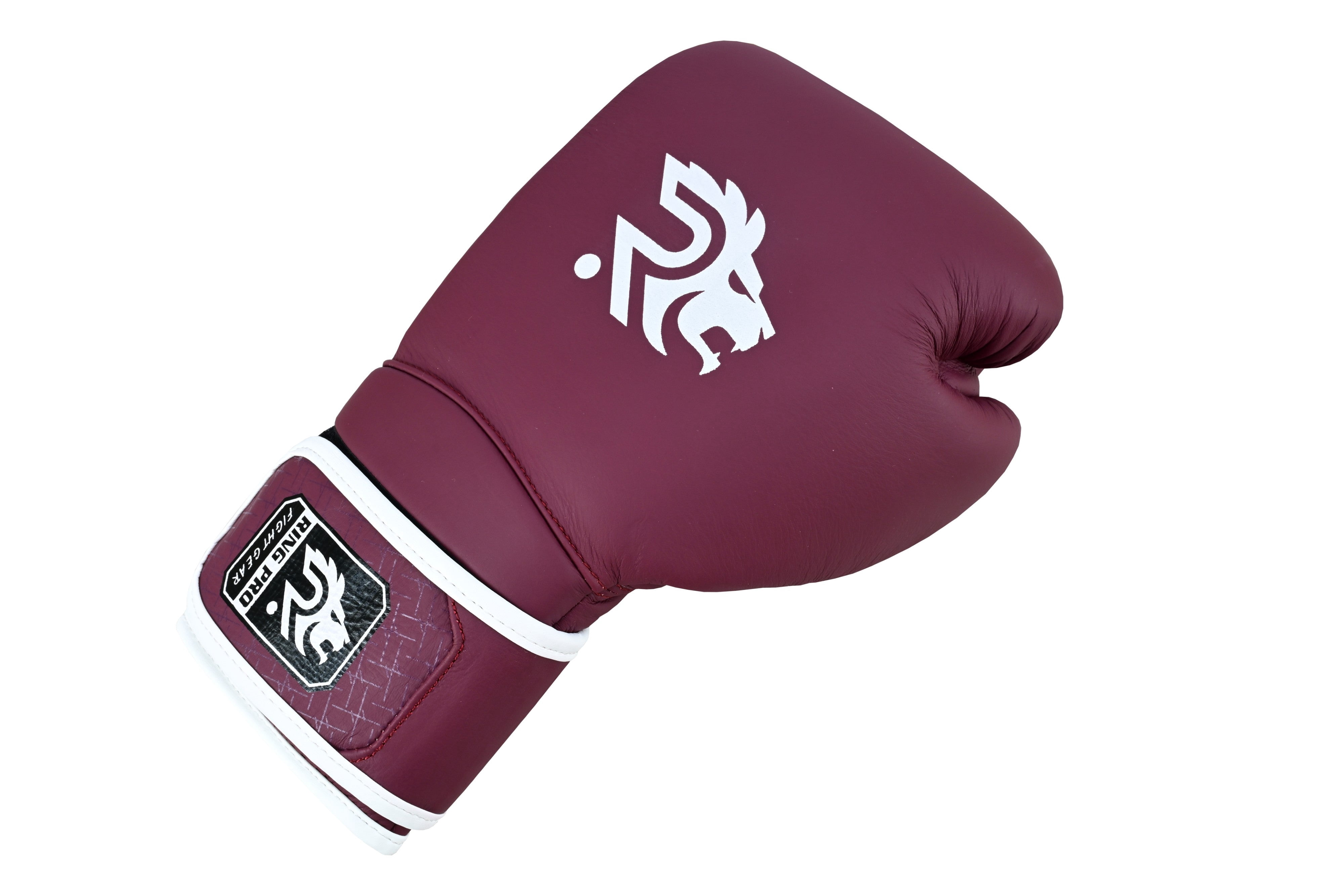 Ring Pro Sports Smash Series Boxing Glove Made of Matte Cowhide Leather for Boxing & MMA - Maroon 12 oz