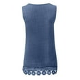 thumbnail image 5 of Seductiva Cami Tank Tops for Women O Neck Sleeveless Pure Color Lace Plus Size Vest Tops Loose T Shirt Blouse Sleeveless Basic Cami Top Shirt Womens Tops, 5 of 7