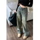 thumbnail image 3 of Pantalones vaqueros holgados de pierna ancha para mujer, ropa de calle informal, pantalones de mezclilla lavados que combinan con todo, Pantalones rectos de cintura alta de los años 90, Vintage, Y2K, 3 of 5
