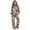Brown Leopard, variant on Colorful Leopard Print Women's 2 Piece Outfits Sweatsuit Set Long Sleeve Pullover Top Drawstring Wide Leg Pants with Pockets Tracksuits Casual Set, Size XS