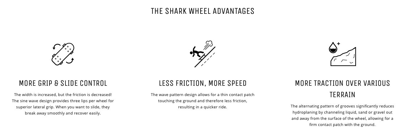 KaZAM Shark Wheel Skateboard, Black/Green
