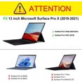 thumbnail image 2 of Étui pour Microsoft Surface Pro X (2021/2020/2019) - Couverture d'Affaires de Portefeuille de Visualisation à Angles Multiples avec Poche, 2 of 5