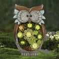 thumbnail image 1 of Unique Gift Choice, Owl Garden Statue with Hand-Painted Resin for Waterproof Solar Powered Outdoor Garden Decorations, 1 of 4