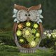 thumbnail image 1 of Figura de búho de resina, estatua solar para jardín con luces LED de flores para una opción de regalo única, decoraciones de jardín al aire libre a prueba de agua, 1 of 4