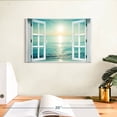 thumbnail image 3 of Elephant Stock Window To Seascape Wall Art - Horizontal Canvas Wall Art - Living Room Wall Decor - Wellness Canvas - Blue And White Decor - 12" x 8", 3 of 8