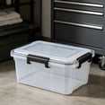 thumbnail image 5 of White 38L Large Plastic Latching Storage Box, Stackable Container with Gasket Lid, Waterproof Organizer Box for Home, 5 of 5