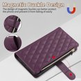 thumbnail image 4 of Allytechgroup Stylish iPhone 8 Plus/ 7 Plus Case Wallet with Card Slots and Zipper Pocket, Hand Wrist + Crossbody Strap RFID Blocking Girls Women Phone Case for Apple iPhone 8 Plus/ 7 Plus, Darkpurple, 4 of 9