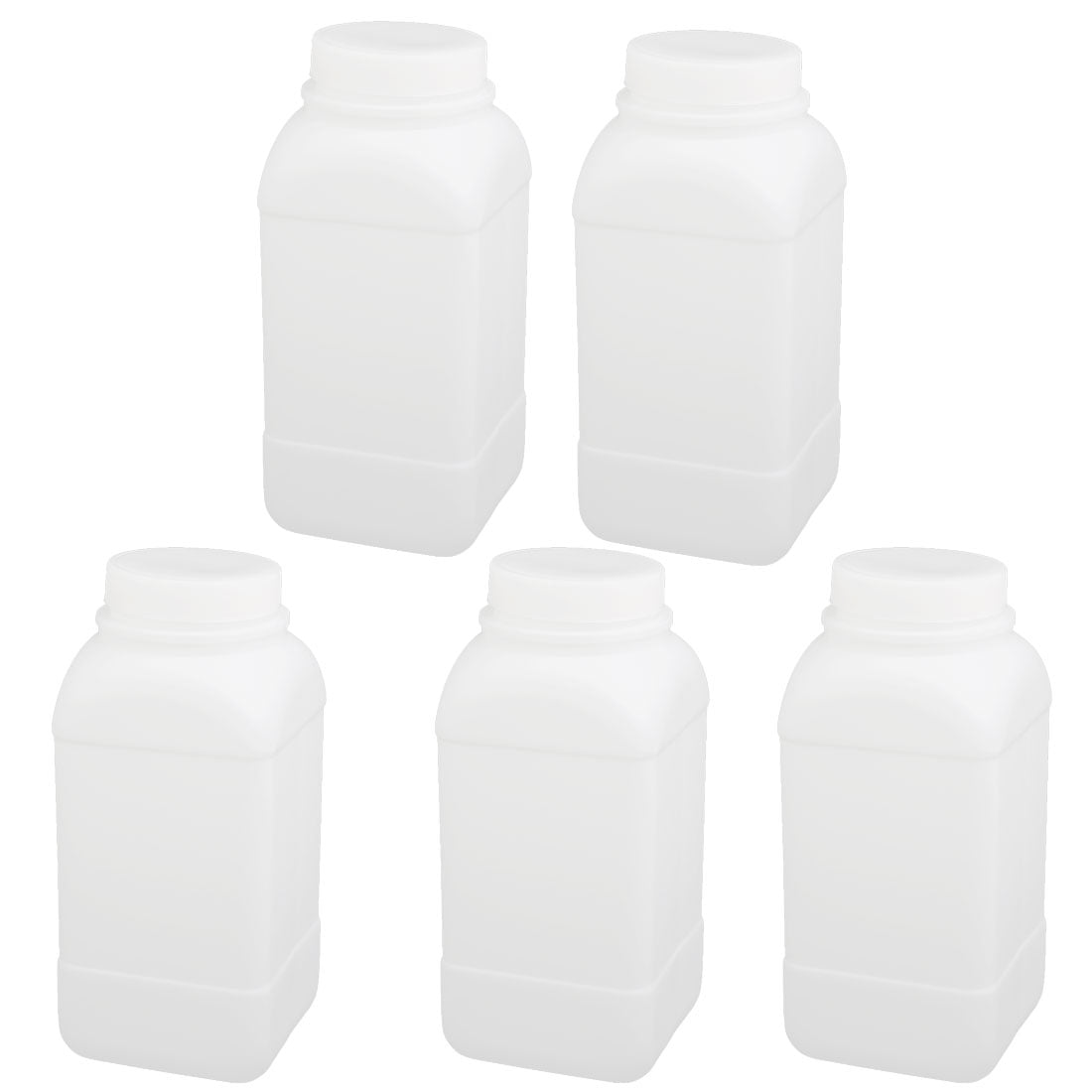 Unique Bargains 5pcs 85mmx80mmx190mm 1000ml HDPE Plastic Rectangle