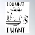 thumbnail image 2 of Cat - Ä° Do What Ä° Want - Design Poster Wall Art, Modern Wall Decor For Living Room Bedroom, 16x24 UNFRAMED, 2 of 3