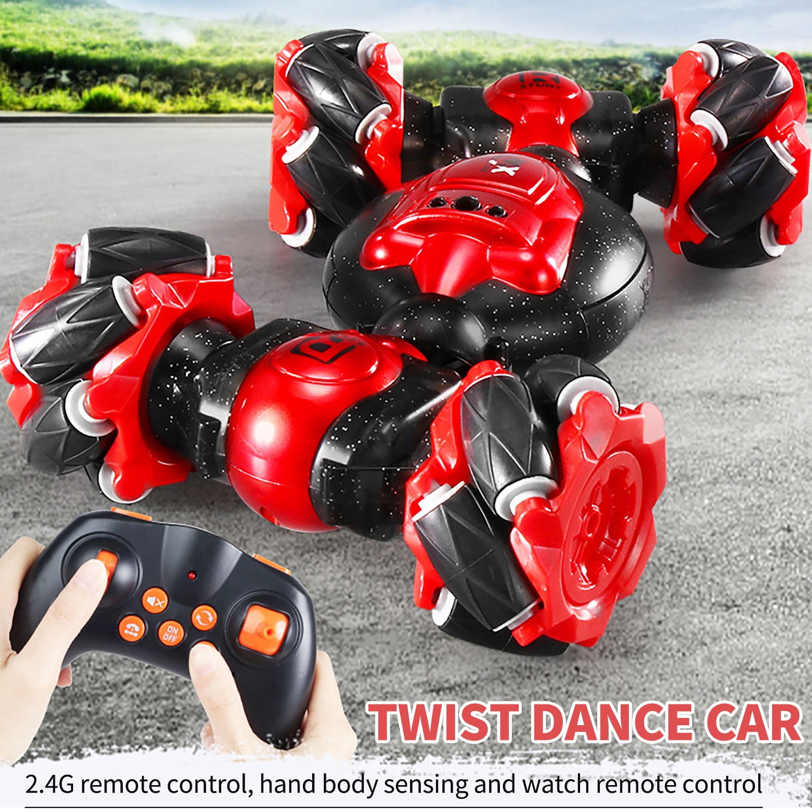 RC Car 4WD Radio Control Stunt Car Gesture Induction Twisting off-Road Vehicle LED Light Climb Crawler Cars