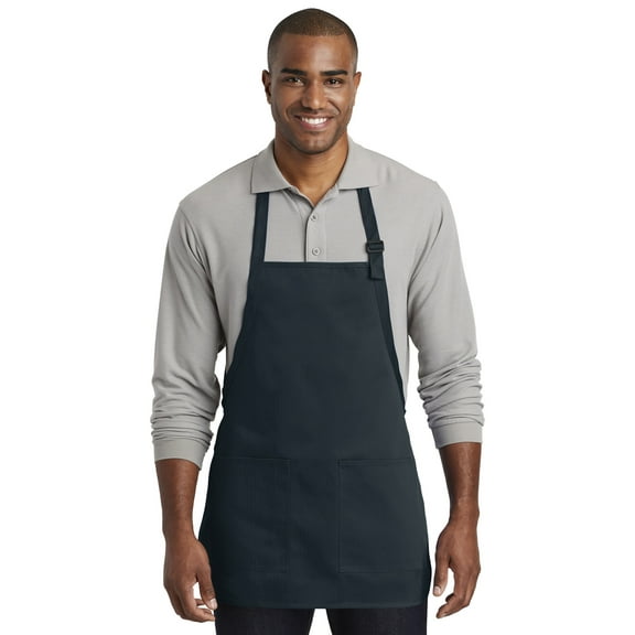 Medium-Length Two-Pocket Bib Apron. A601