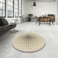 thumbnail image 3 of Ahgly Company Indoor Round Patterned Moccasin Beige Area Rugs, 4' Round, 3 of 6