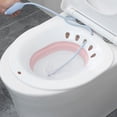 thumbnail image 2 of Baño de asiento de cadera Plegable Bidé portátil Se adapta al inodoro Rosa+Enjuague Zulema Bañera de asiento para inodoro, 2 of 8